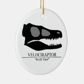 Velociraptor Skull Keramikornament (Rechts)