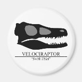 Velociraptor Skull Magnet (Vorne)