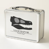 Velociraptor Skull Metall Brotdose (Rückseite)