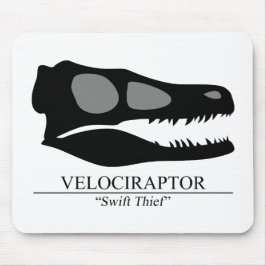 Velociraptor Skull Mousepad