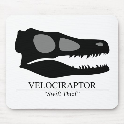 Velociraptor Skull Mousepad (Vorne)