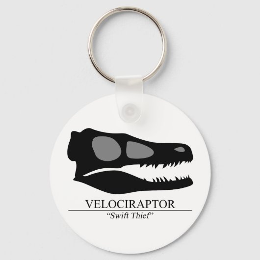 Velociraptor Skull Schlüsselanhänger (Vorderseite)