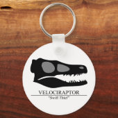 Velociraptor Skull Schlüsselanhänger (Vorderseite)