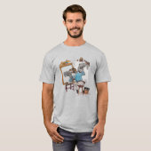 Velociraptor Triple Self Portrait T-Shirt (Vorne ganz)