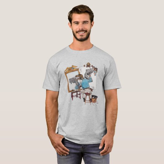 Velociraptor Triple Self Portrait T-Shirt (Vorne ganz)