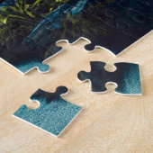 Velociraptor und T-Rex im prähistorischen Dschunge Puzzle (Seite)