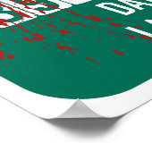 Velociraptor - Unfall - freies Zeichen (blutgespül Poster (Ecke)