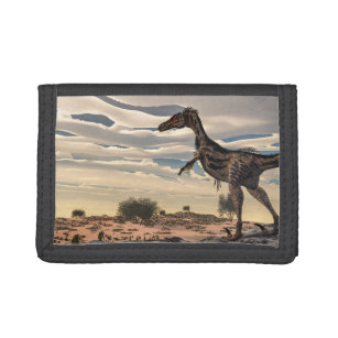 Velociraptordinosaurier - 3D übertragen Tri-fold Geldbeutel