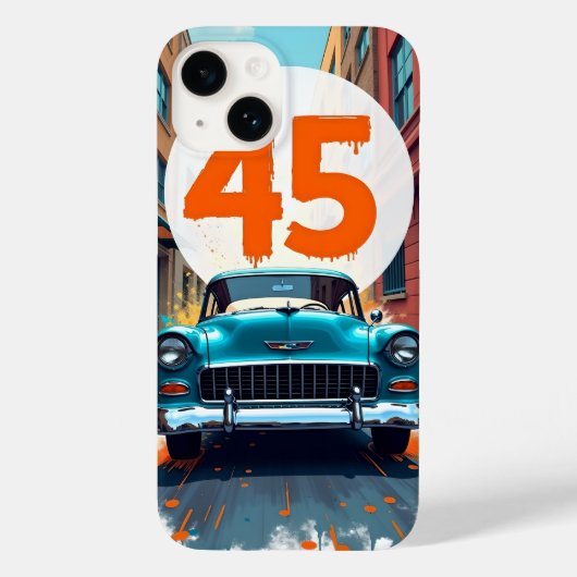 Velocity 45: A Retro Celebration in Motion Case-Mate iPhone Hülle (Rückseite)