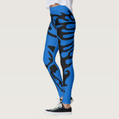 Velocity Blue Pony Horse Hallion Bronco Line Kunst Leggings (Links)