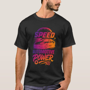 Velocity, Puls & Chromatik Drift — typografisches T-Shirt