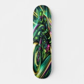 "Velocity Rush: Cyberpunk-Racer Skateboard (Vorne)