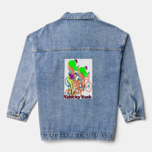 Velocity Rush Fahrrad-Rennsport-Design Jeansjacke