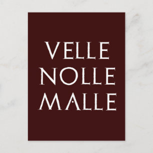 Velolle Malle Latein latin Postkarte