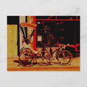 Velorickshaw Vintage Postkarte