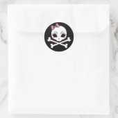 VelusaSkullie Runder Aufkleber (Tasche)