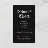 VelusaSkullie Visitenkarte (Rückseite)