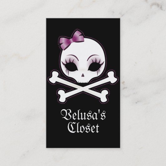 VelusaSkullie Visitenkarte (Vorderseite)