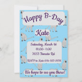 Velvet Affen Happy Birthday Einladung (Vorderseite)