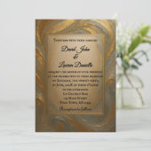 Velvet Alloy Foto Hochzeit Einladung (Stehend Vorderseite)