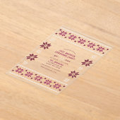 Velvet Berry Ugly Sweater Christmas Party Acryleinladungen (Ablage )