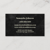 Velvet Black Gold Key Real Anwesen Business Card Visitenkarte (Rückseite)