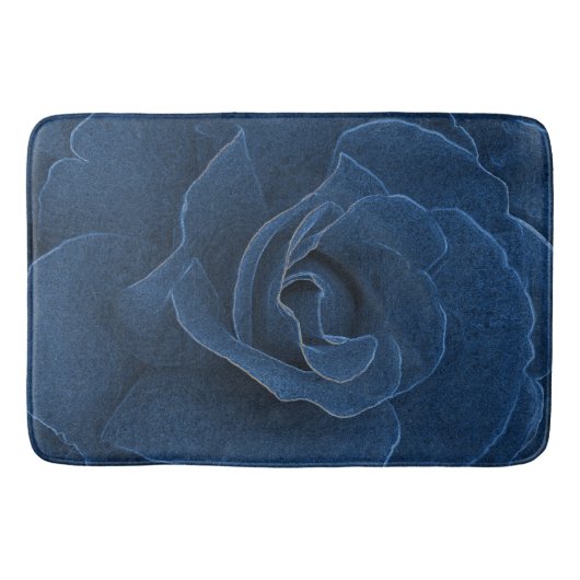 Velvet-blaue Rose Badematte (Vorderseite)