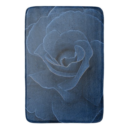 Velvet-blaue Rose Badematte (Vorderseite Vertikal)