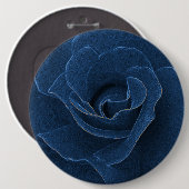 Velvet-blaue Rose Button (Vorne & Hinten)