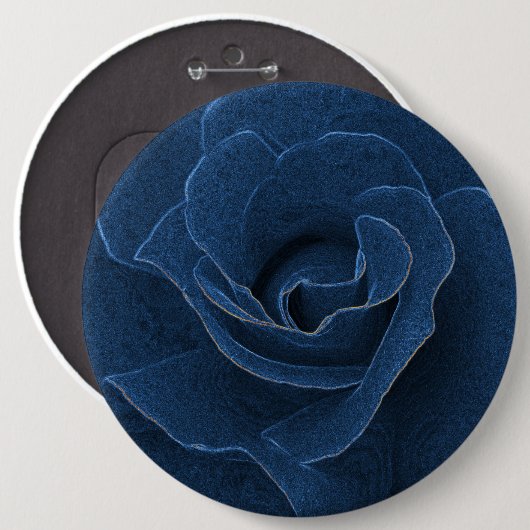 Velvet-blaue Rose Button (Vorne & Hinten)