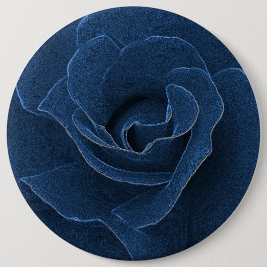 Velvet-blaue Rose Button (Vorderseite)