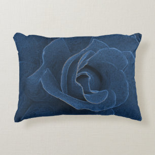 Velvet-blaue Rose Dekokissen