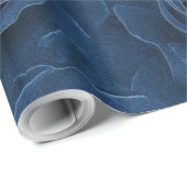 Velvet-blaue Rose Geschenkpapier (Rolleneckpunkt)
