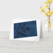 Velvet-blaue Rose Karte (Gelbe Blume)