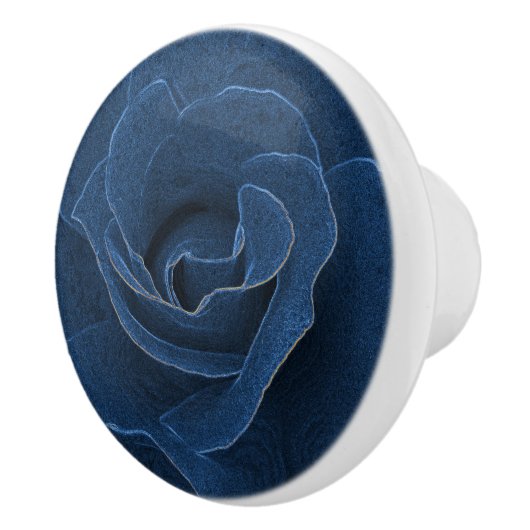 Velvet-blaue Rose Keramikknauf (Rechts)