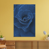 Velvet-blaue Rose Leinwanddruck (Insitu (Wohnzimmer))