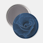 Velvet-blaue Rose Magnet (Vorderseite/Rückseite)