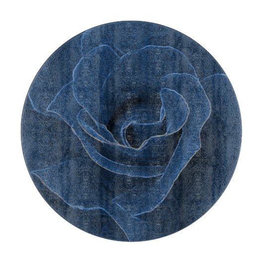 Velvet-blaue Rose Schneidebrett (Vorderseite)