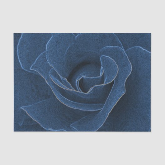 Velvet-blaue Rose Seidenpapier (Vorderseite)
