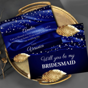 Velvet Blue Silk wird meine Bridesmaid sein Postkarte