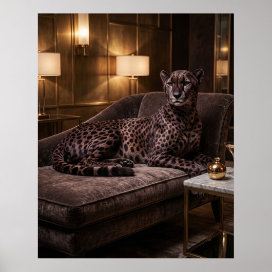 Velvet Cheetah Lounge Poster (Vorne)