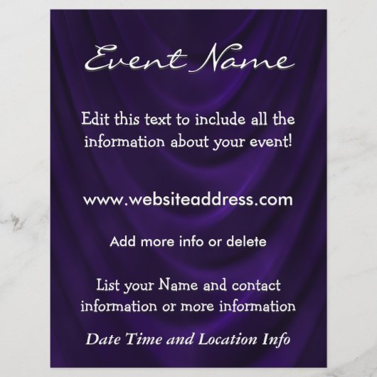 Velvet-Drachen für benutzerdefinierte Veranstaltun Flyer (Vorne)