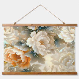 Velvet Fall Whispers Botanisch Wandteppich Mit Holzrahmen