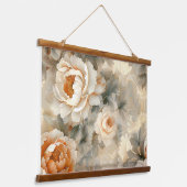 Velvet Fall Whispers Botanisch Wandteppich Mit Holzrahmen (Gewinkelt)