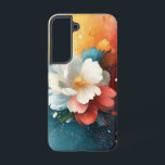 Velvet Garden Samsung Galaxy Hülle<br><div class="desc">Tief,  samtig Rot und Grüntöne krabbeln blühende Blumen.</div>
