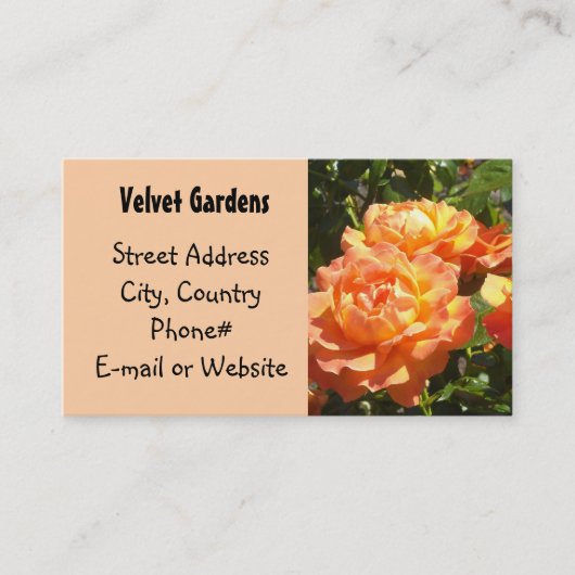 Velvet Gardens - Rose Business Card Visitenkarte (Vorderseite)