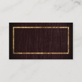 Velvet/Goldrahmen Visitenkarte (Rückseite)