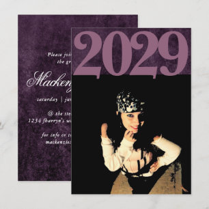 Velvet Grad Amethyst Lila Moody Grunge Foto Einladung