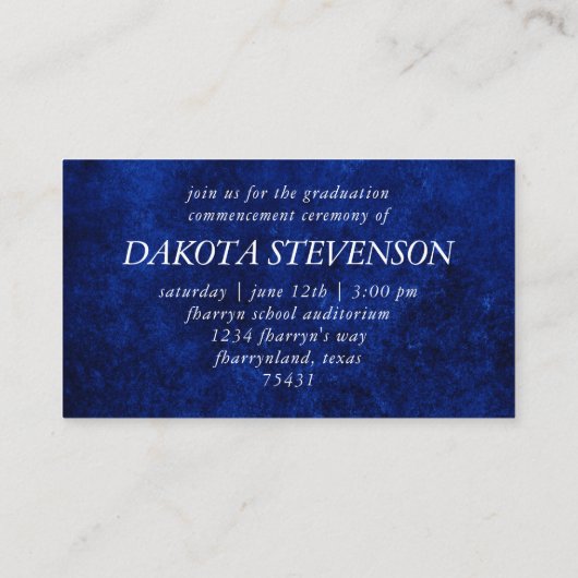 Velvet Grad | Ankündigung von Sapphire Blue Grunge (Rückseite)