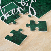 Velvet Grad | Emerald Green Jewel Tone Grunge Puzzle (Seite)